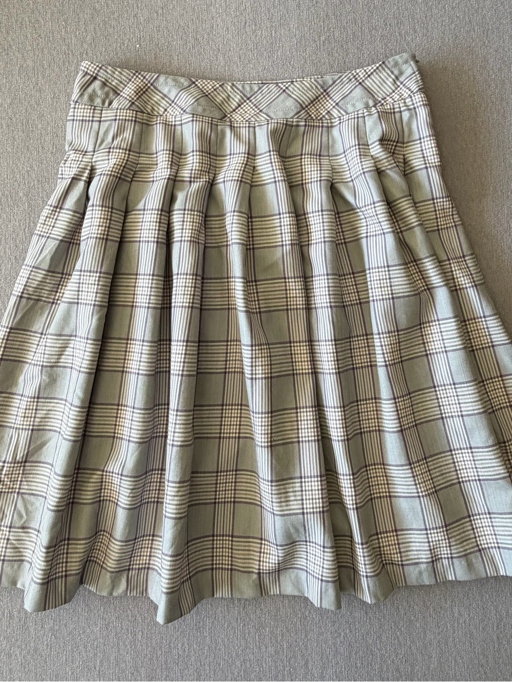 Vintage Pendleton 100% Wool Plaid Pleated Skirt